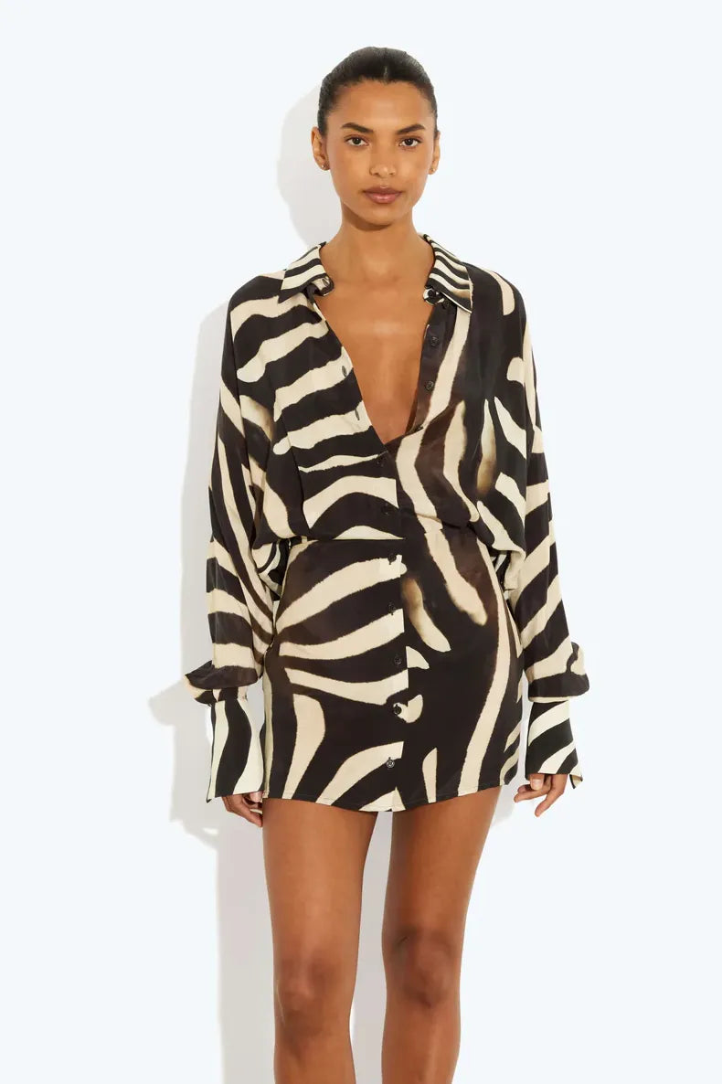 Phoebe | Zebra Print Mini Dress
